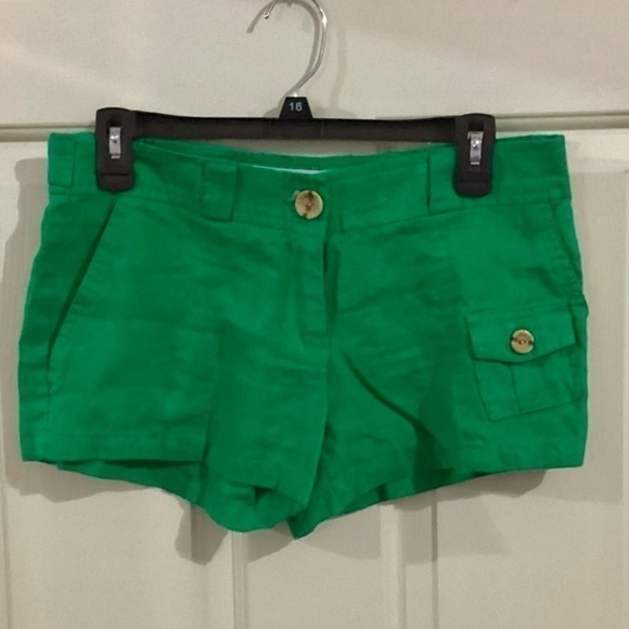 Lucy Love Women’s Medium Casual Green Linen Shorts - Picture 1 of 10
